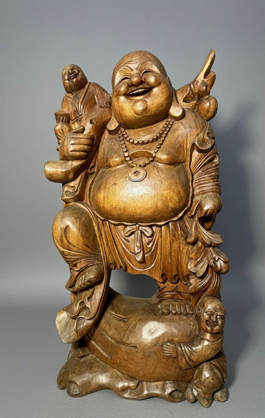 Kayu Buddha Bahagia